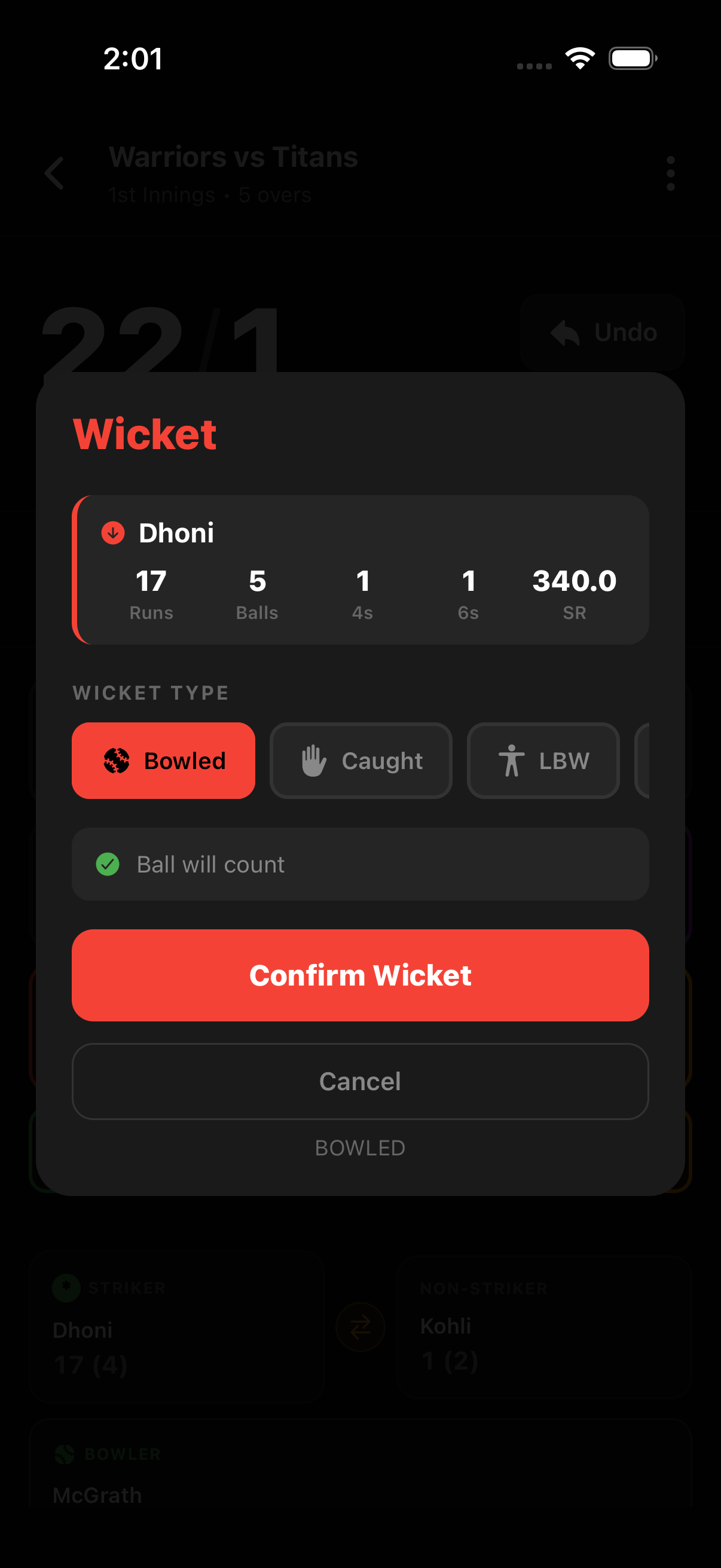 Wicket Modal